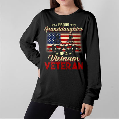 Best Grandpa Shirt, Proud Grandpa Unisex T-Shirt/Hoodie/Sweatshirt HLT00 - Proud Granddaughter Of A Vietnam Veteran Grandpa T-Shirt