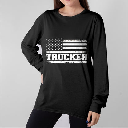 Best Truck Driver Life Shirt, Funny Trucker UnisexT-Shirt/Hoodie/Sweatshirt HLT00 - Truck Driver Trucker Us American Flag Patriotic T-Shirt