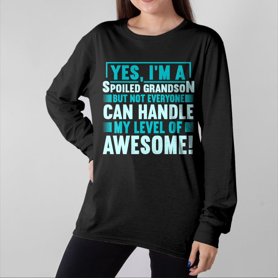 Best Grandpa Shirt, Proud Grandpa Unisex T-Shirt/Hoodie/Sweatshirt HLT00 - Grandma Spoiled Grandson Grandparents T-Shirt