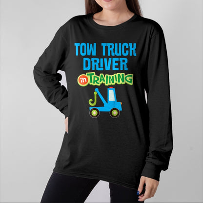 Best Truck Driver Life Shirt, Funny Trucker UnisexT-Shirt/Hoodie/Sweatshirt HLT00 - Kids Future Tow Truck Driver in Training T-Shirt