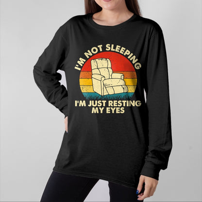 Best Grandpa Shirt, Proud Grandpa Unisex T-Shirt/Hoodie/Sweatshirt HLT00 -I'm Not Sleeping I'm Just Resting My Eyes Fathers Dad Joke T-Shirt