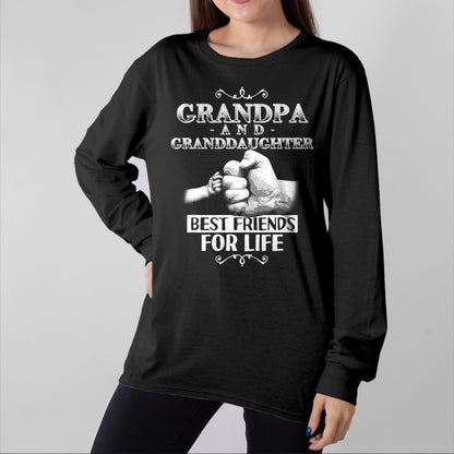 Best Grandpa Shirt, Proud Grandpa Unisex T-Shirt/Hoodie/Sweatshirt HLT00 - Grandpa and Granddaughter Best Friends For Life Matching T-Shirt T-Shirt (1)