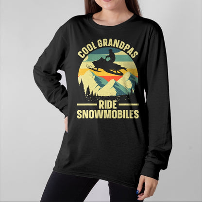 Best Grandpa Shirt, Proud Grandpa Unisex T-Shirt/Hoodie/Sweatshirt HLT00 - Cool Snowmobile Art For Men Grandpa Snowmobiling Snowmobile T-Shirt