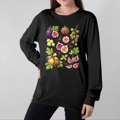 Best Farmer Life Shirt, Funny Farmer UnisexT-Shirt/Hoodie/Sweatshirt HLT00 - Women's Fresh Fig Farmer Market Vintage Y2K Summer Fruit Garden V-Neck T-Shirt