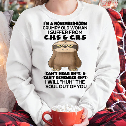 November - Grumpy Old Woman - Birrthday Gift For Women - HLT11 (SKU09-21-11)