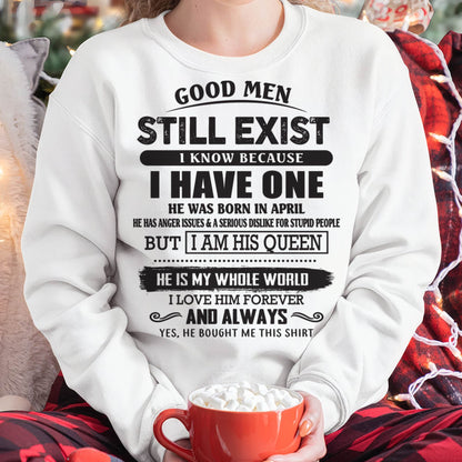 April - Good Men Still Exist - Perfect Gift For Girlfriend, Wife From Husband - HLT04 (SKU07-166-04)
