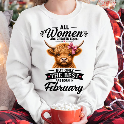 FEBRUARY, WOMEN ARE CREATED EQUAL - SHIRT FOR WOMEN - HLT02 (SKU2608-14-02)