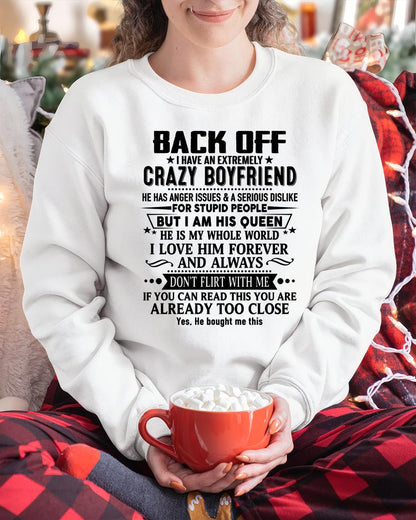 Back Off I Have An Extremely Crazy Boyfriend - - Gift For Wife From Husband - HLT00 (SKUT-BACKOFF-00)