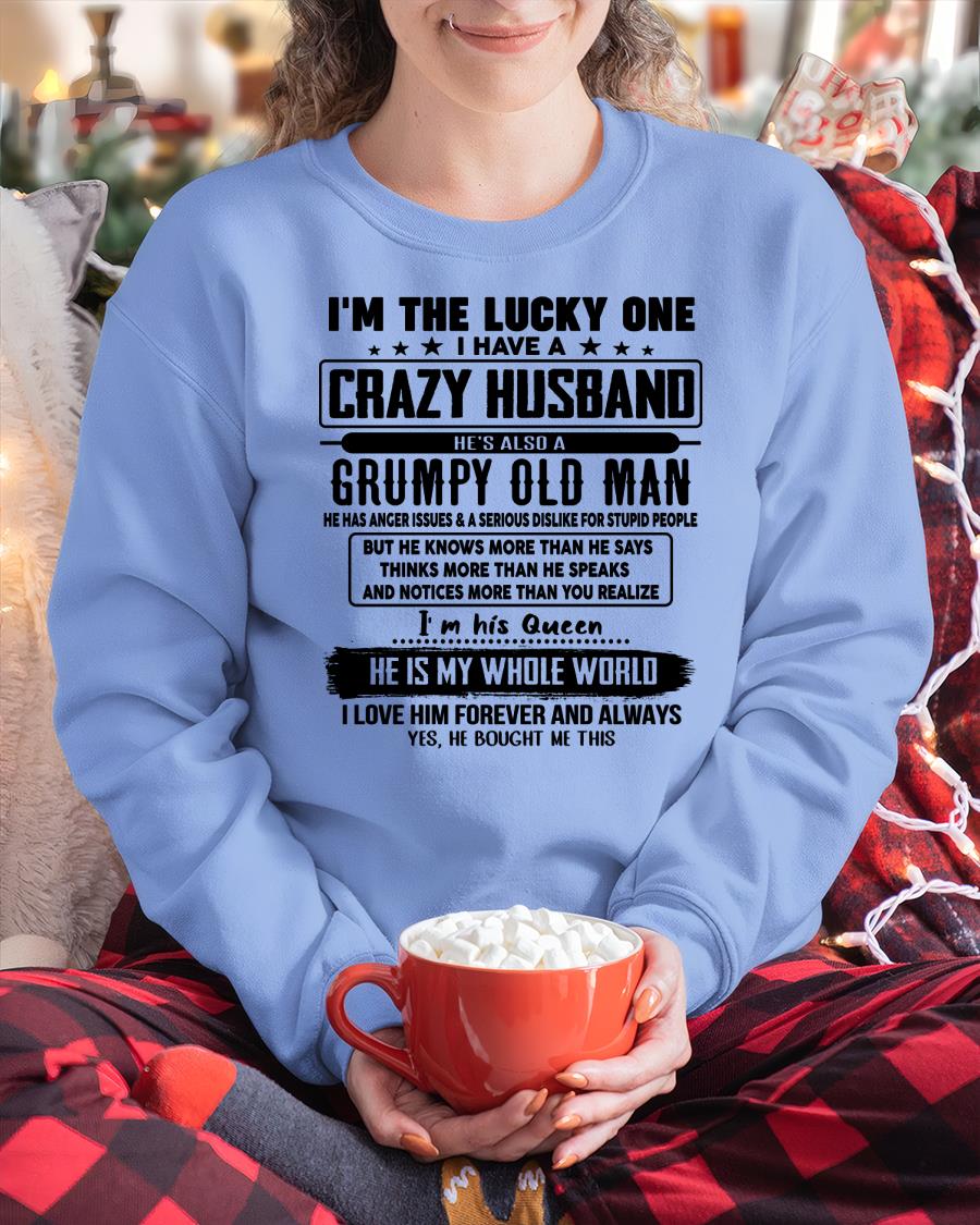 I am Lucky One I Have A Crazy Husband - Gift for Wife From Husband - HLT00 (SKUT-LUCKYONE-00)