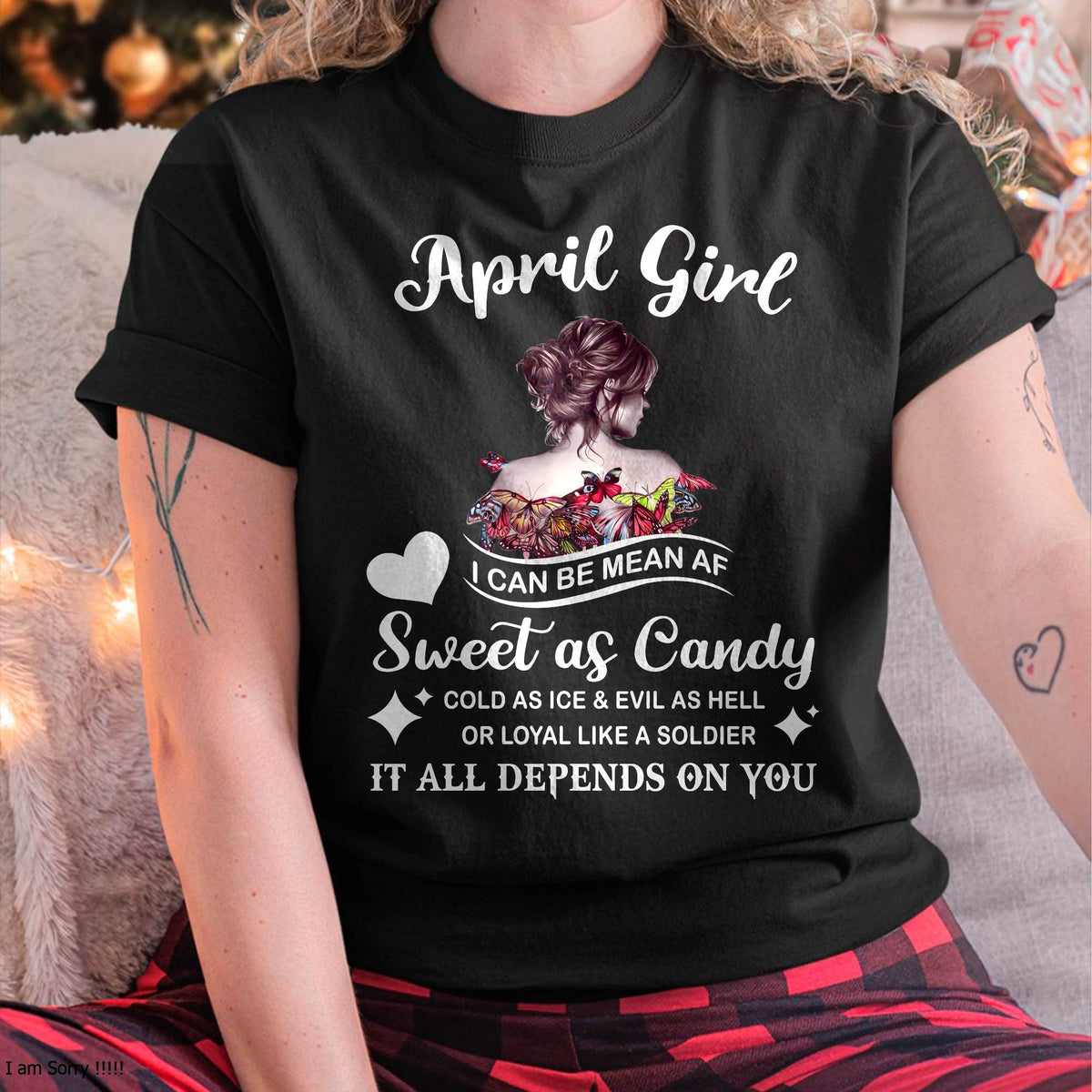 April Girl T-Shirt – Sweet As Candy, Cold As Ice - Birthday Gift for Women - HLT04 (SKU26T-01-38-04)