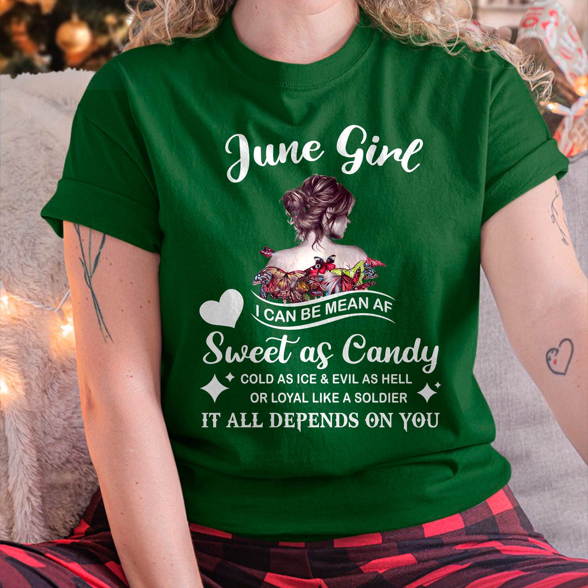 June Girl T-Shirt – Sweet As Candy, Cold As Ice - Birthday Gift for Women - HLT06 (SKU26T-01-38-06)