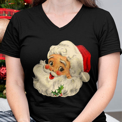 Christmas Shirts for Family, Funny christmas shirts, Christmas Unisex T-Shirt/Hoodie/Sweatshirt HLT00 - Vintage Christmas Santa Claus Face Funny Old Fashioned T-Shirt