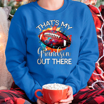 Best Grandma Shirt, Proud Grandma Unisex T-Shirt/Hoodie/Sweatshirt HLT00 - That's My Grandson Out There Football Grandma Grandpa T-Shirt (2)