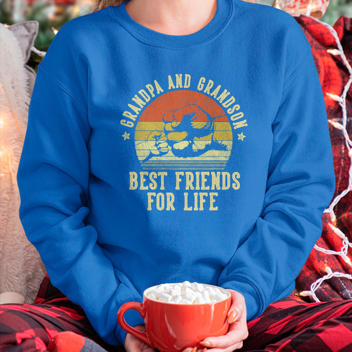 Best Grandpa Shirt, Proud Grandpa Unisex T-Shirt/Hoodie/Sweatshirt HLT00 - Grandpa and Grandson Best Friends for Life Funny Grandpa T-Shirt
