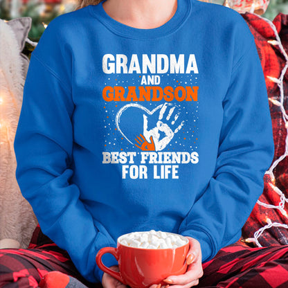 Best Grandpa Shirt, Proud Grandpa Unisex T-Shirt/Hoodie/Sweatshirt HLT00 - Grandma and Grandson Best Friends for Life T-Shirt