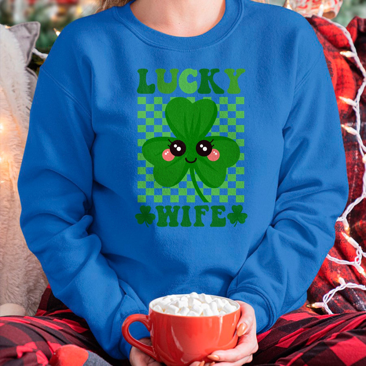 Best Wife Shirt, Wife and Husband Unisex T-Shirt/Hoodie/Sweatshirt HLT00 - Gift for wife T shirt, lucky wife   Lucky Wife Rainbow St Patricks Day Lucky Wife Long Sleeve T-Shir (2)
