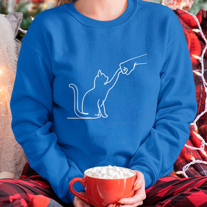 Cat Love Shirt, Funny Cat Lover Gift UnisexT-Shirt/Hoodie/Sweatshirt HLT00 - Cute Pet Tee I Love My Cat Best Friend Fist Bump Paw Cat T-Shirt, Women, Black, Medium
