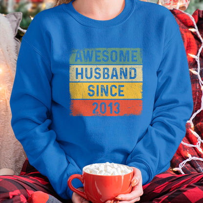 Best Wife Shirt, Wife and Husband Unisex T-Shirt/Hoodie/Sweatshirt HLT00 - 11th Wedding Anniversary Epic Awesome Husband Since 2013 T-Shirt (1)