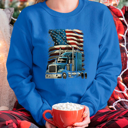 Best Truck Driver Life Shirt, Funny Trucker UnisexT-Shirt/Hoodie/Sweatshirt HLT00 - Trucker US American Flag For Patriotic Truck Driver T-Shirt
