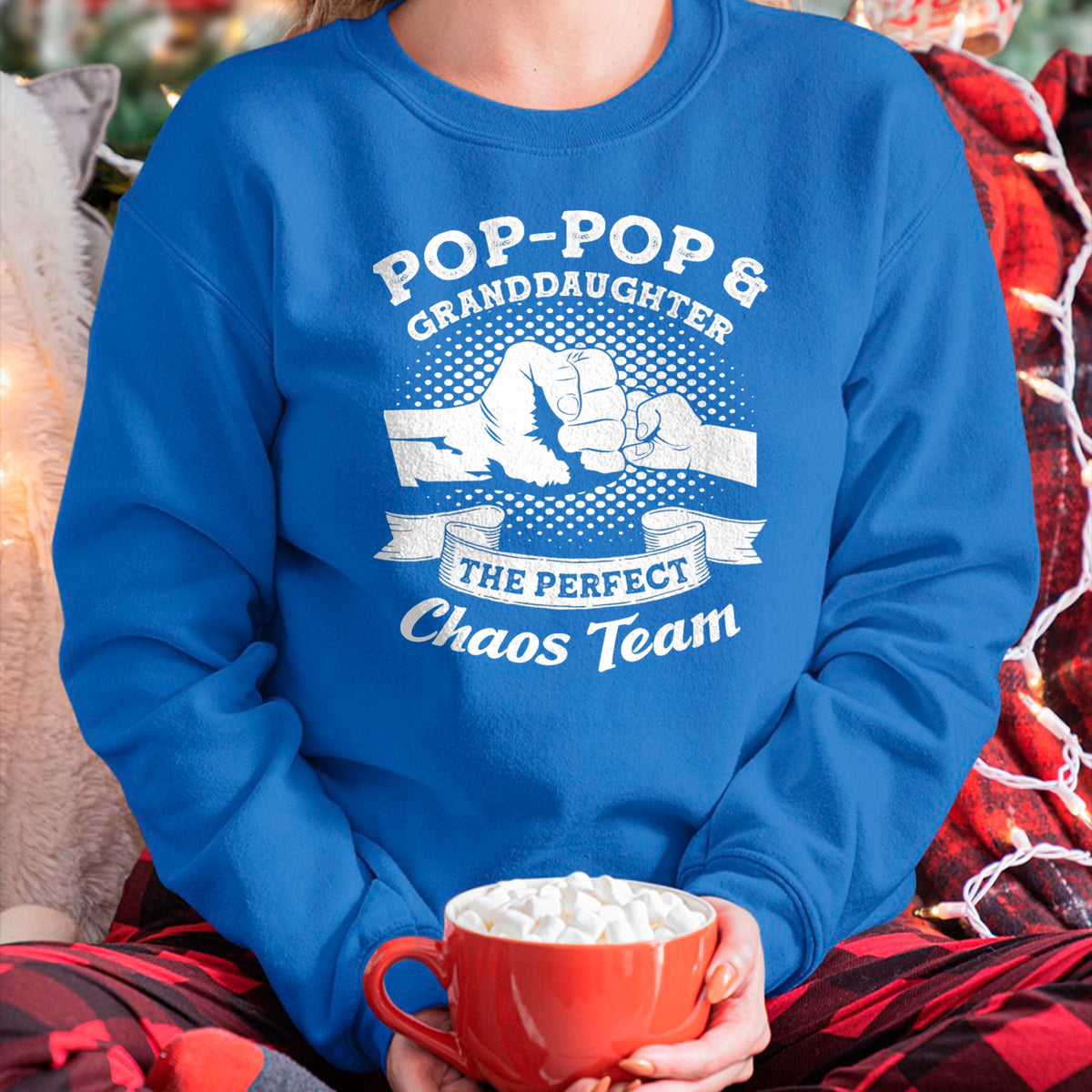 Best Grandpa Shirt, Proud Grandpa Unisex T-Shirt/Hoodie/Sweatshirt HLT00 - Pop-Pop & Granddaughter the perfect chaos team Grandpa Gift T-Shirt