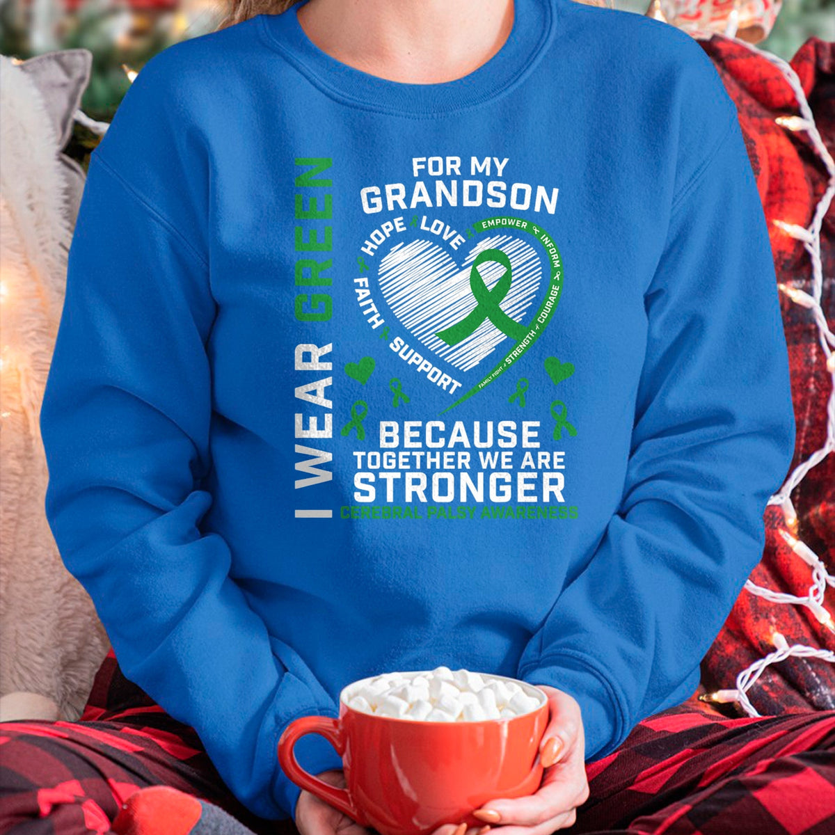 Best Grandma Shirt, Proud Grandma Unisex T-Shirt/Hoodie/Sweatshirt HLT00 - Grandma Grandpa Gifts CP Grandson Cerebral Palsy Awareness T-Shirt
