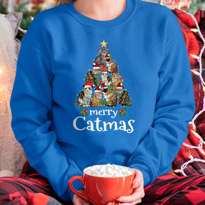 Christmas Shirts for Family, Funny christmas shirts, Christmas Unisex T-Shirt/Hoodie/Sweatshirt HLT00 - Merry Catmas Funny Cat Mom Cat Dad Christmas Cat T-Shirt