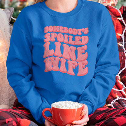 Best Wife Shirt, Wife and Husband Unisex T-Shirt/Hoodie/Sweatshirt HLT00 - Gift for wife T shirt, spoiled wife   Someone's Spoiled Line Wife - Lineman's Wife - Journeyman T-Sh