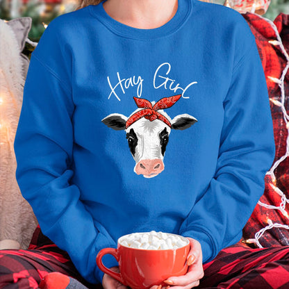 Best Farmer Life Shirt, Funny Farmer UnisexT-Shirt/Hoodie/Sweatshirt HLT00 - Hay Girl Farmer Funny Cattle Cow Farm Lovers Gift Women Kids T-Shirt Small