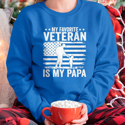 Proud Veteran Shirt, Funny Veteran UnisexT-Shirt/Hoodie/Sweatshirt HLT00 - Veterans Day Military My Favorite Veteran Is My Papa Kids T-Shirt