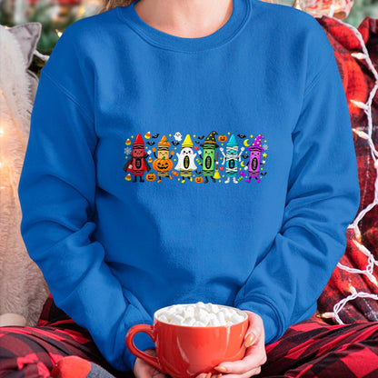 Best Teacher Shirt, Funny Teacher UnisexT-Shirt/Hoodie/Sweatshirt HLT00 - Halloween Crayons Teacher Spooky Teacher T-Shirt