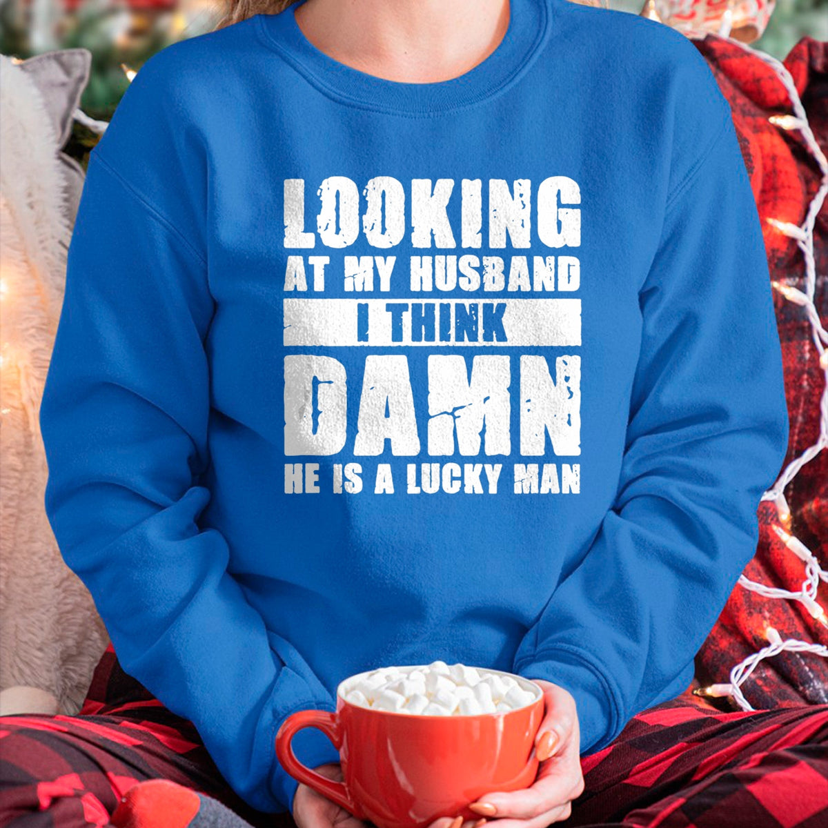 Best Wife Shirt, Wife and Husband Unisex T-Shirt/Hoodie/Sweatshirt HLT00 - Gift for wife T shirt, lucky wife   He is a Lucky Husband - Anniversary Gift - Man & Wife Tank Top