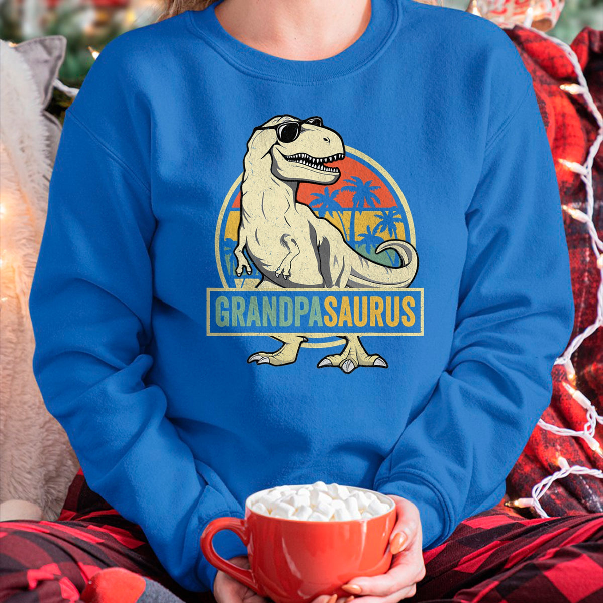 Best Grandpa Shirt, Proud Grandpa Unisex T-Shirt/Hoodie/Sweatshirt HLT00 - Grandpasaurus T Rex Dinosaur Grandpa Saurus Family Matching T-Shirt (1)