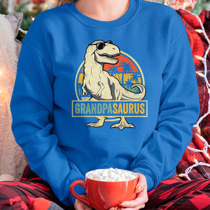 Best Grandpa Shirt, Proud Grandpa Unisex T-Shirt/Hoodie/Sweatshirt HLT00 - Grandpasaurus T Rex Dinosaur Grandpa Saurus Family Matching T-Shirt (1)