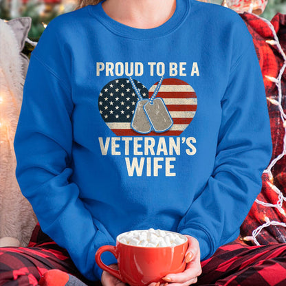 Proud Veteran Shirt, Funny Veteran UnisexT-Shirt/Hoodie/Sweatshirt HLT00 - Proud Veteran?€?s Wife Patriotic Veterans Day T-Shirt