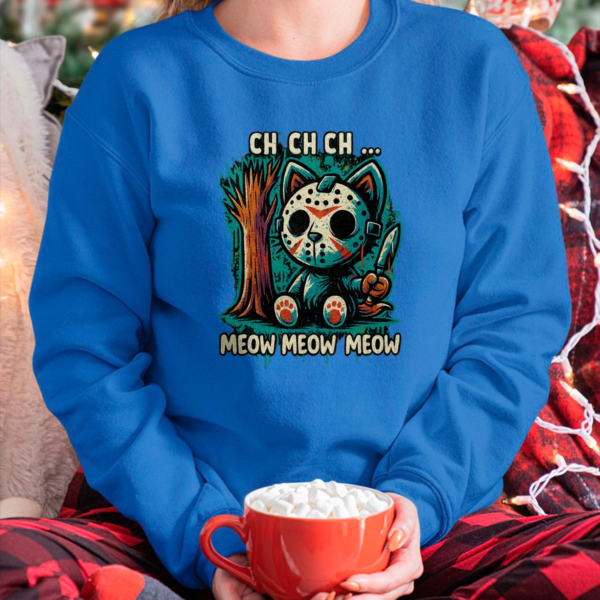 Cat Love Shirt, Funny Cat Lover Gift UnisexT-Shirt/Hoodie/Sweatshirt HLT00 - Cat Movie Horror - Ch Ch Ch Meow Meow Meow T-Shirt
