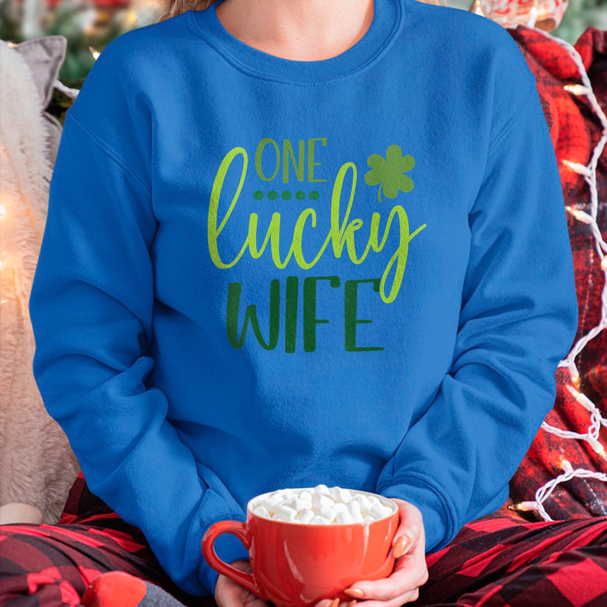 Best Wife Shirt, Wife and Husband Unisex T-Shirt/Hoodie/Sweatshirt HLT00 - Gift for wife T shirt, lucky wife   Womens One Lucky Wife Irish Shamrock Happy St Patricks Day Women (1)