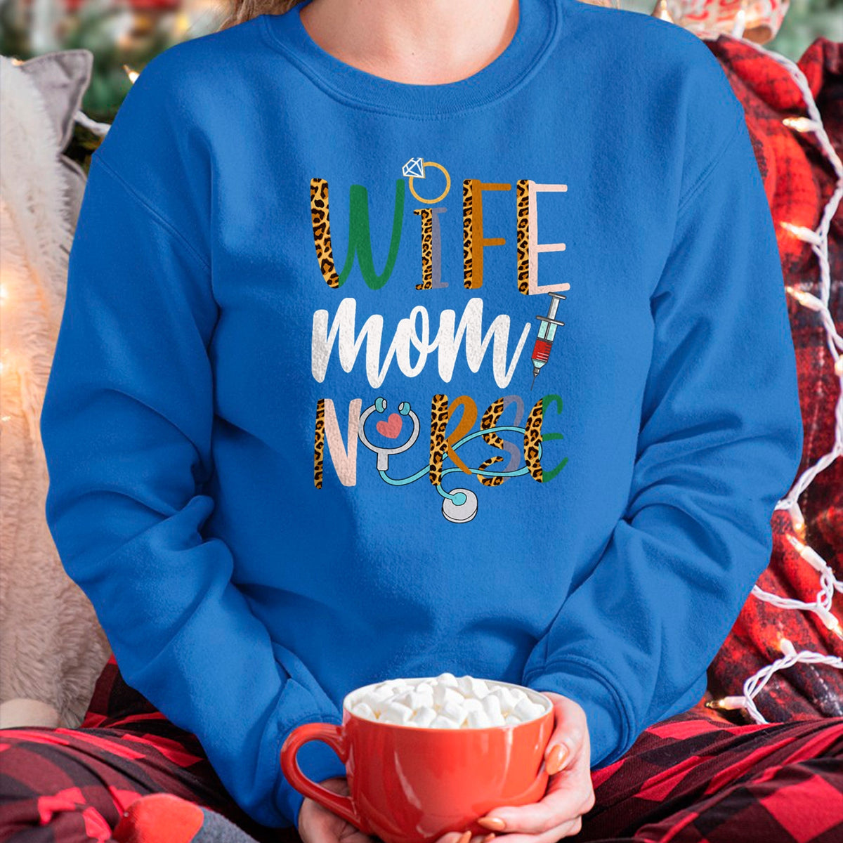 Funny Nurse Shirt, Nurse Unisex T-Shirt/Hoodie/Sweatshirt HLT00 - Wife Mom Nurse Womens RN LPN Mothers Day For Nurses T-Shirt
