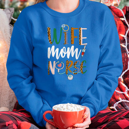 Funny Nurse Shirt, Nurse Unisex T-Shirt/Hoodie/Sweatshirt HLT00 - Wife Mom Nurse Womens RN LPN Mothers Day For Nurses T-Shirt