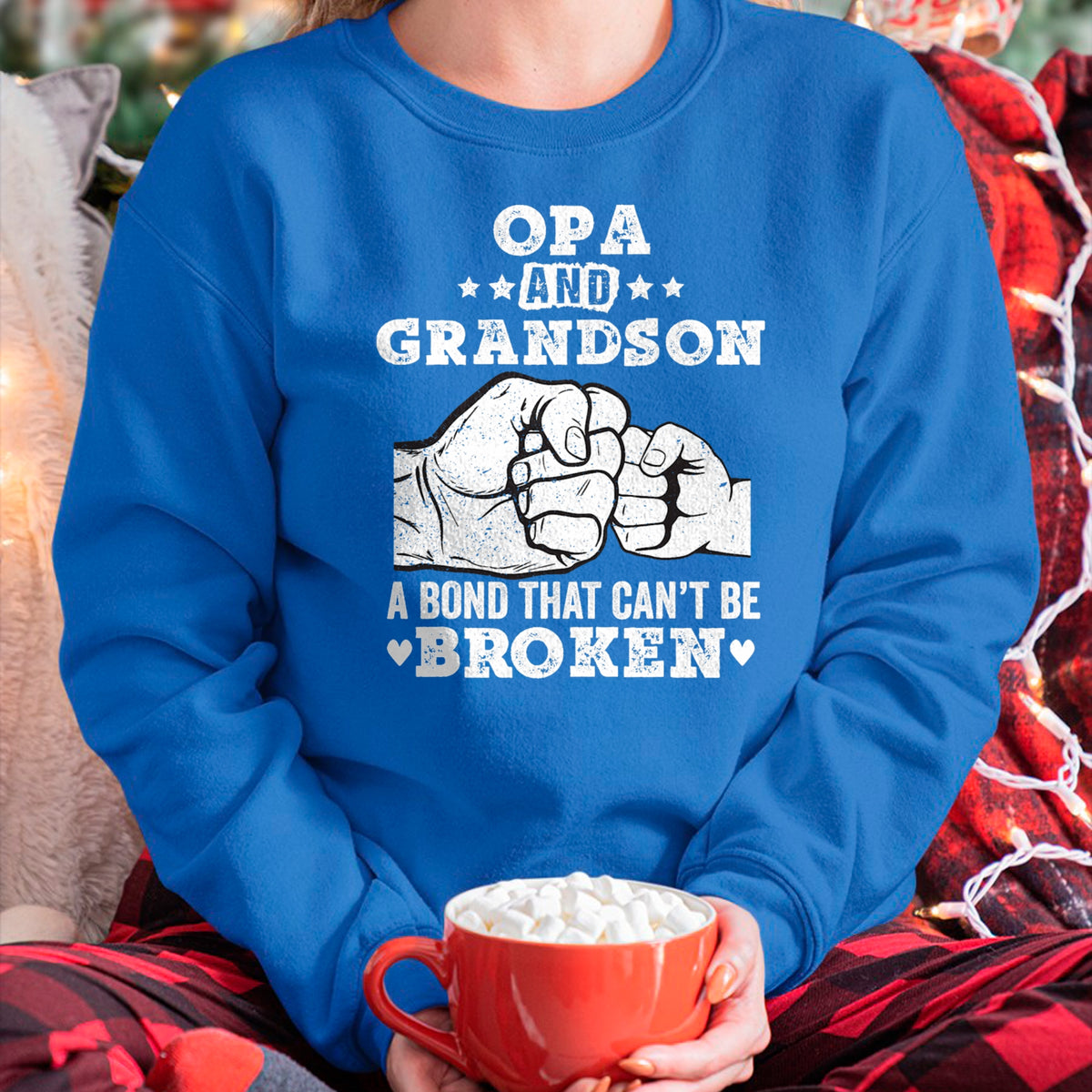 Best Grandpa Shirt, Proud Grandpa Unisex T-Shirt/Hoodie/Sweatshirt HLT00 - Opa and grandson a bond that cant be broken Grandpa gift T-Shirt