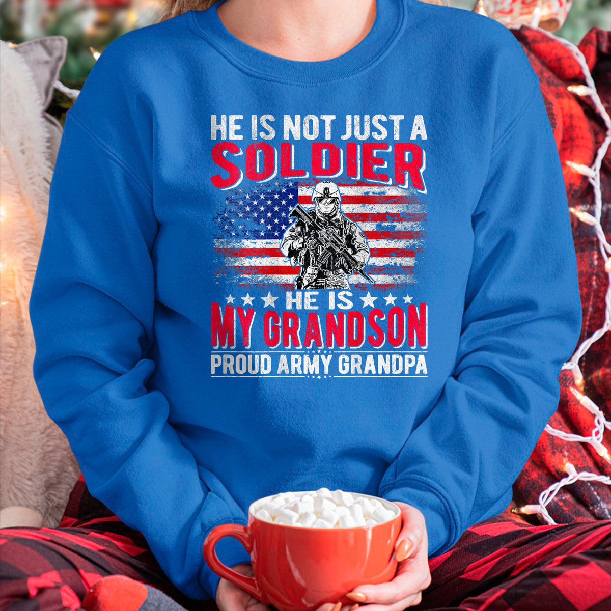 Best Grandpa Shirt, Proud Grandpa Unisex T-Shirt/Hoodie/Sweatshirt HLT00 - My Grandson Is A Soldier Hero Proud Army Grandpa Grandfather T-Shirt
