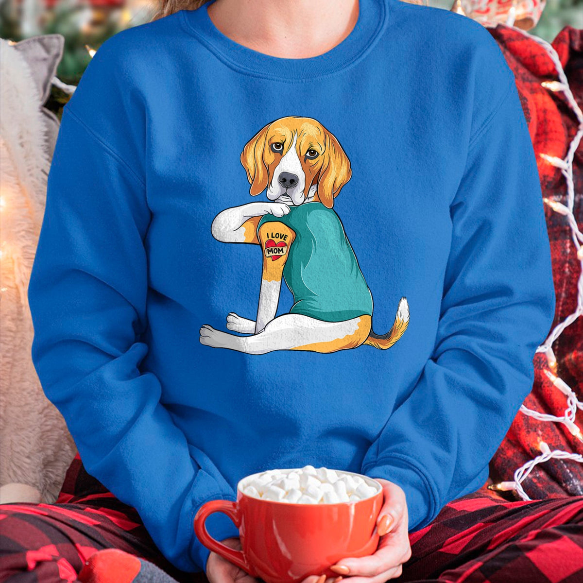 Dog Love Shirt, Dog Lover Gift T-Shirt/Hoodie/Sweatshirt HLT00 - Mother_s Day gift funny dog Mom Beagle i love mom tattoo T-Shirt