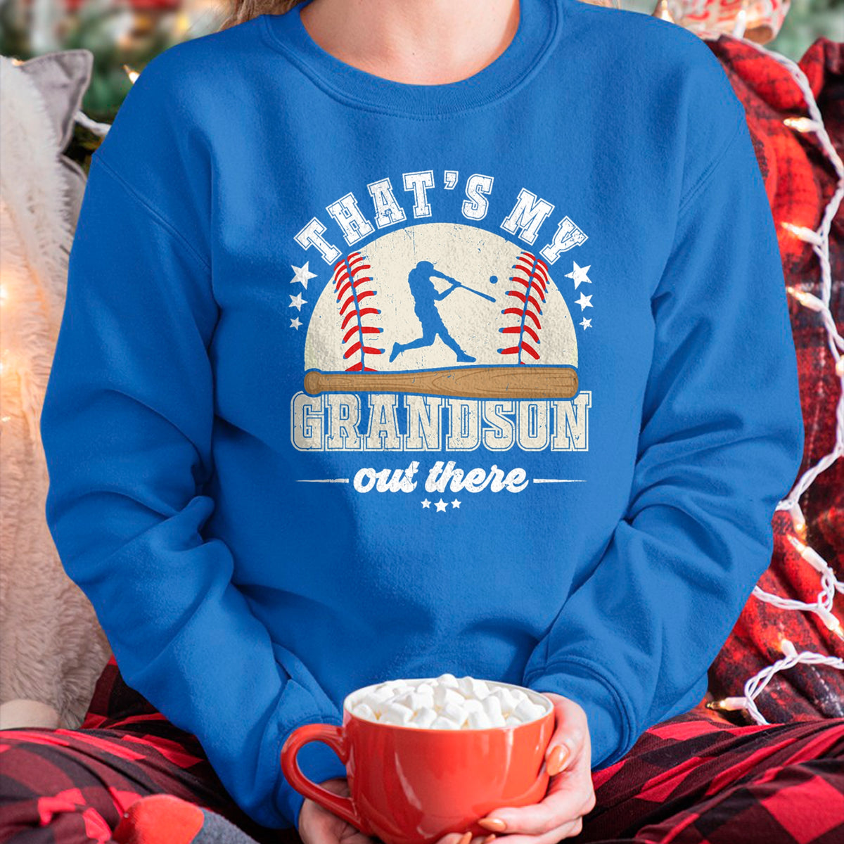 Best Grandpa Shirt, Proud Grandpa Unisex T-Shirt/Hoodie/Sweatshirt HLT00 - That's My Grandson Out There Baseball Grandma Grandpa T-Shirt