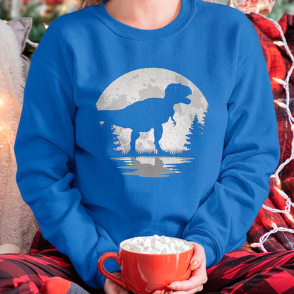 Best Dinosaur Lover Shirt, Funny Dinosaur UnisexT-Shirt/Hoodie/Sweatshirt HLT00 - Dinosaur Moon Vintage T-Rex Dino Lover Men Women Kids T-Shirt, Men, Black, 3X-Large