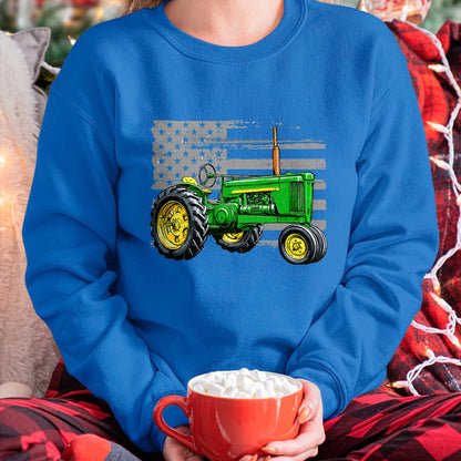 Best Farmer Life Shirt, Funny Farmer UnisexT-Shirt/Hoodie/Sweatshirt HLT00 - Patriotic Farm Tractor America US Flag American Farmer T-Shirt
