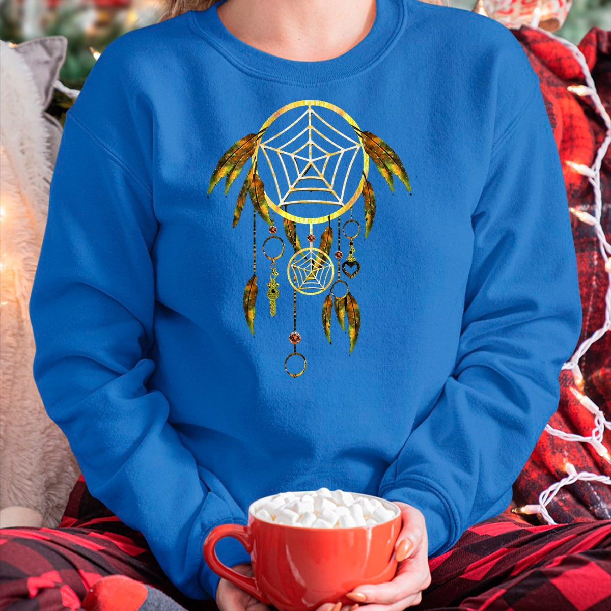 Native American T-Shirts, Vintage Native American Unisex T-Shirt/Hoodie/Sweatshirt HLT00 - Dream Catcher Autum Native American Indian Southwest Art T-Shirt
