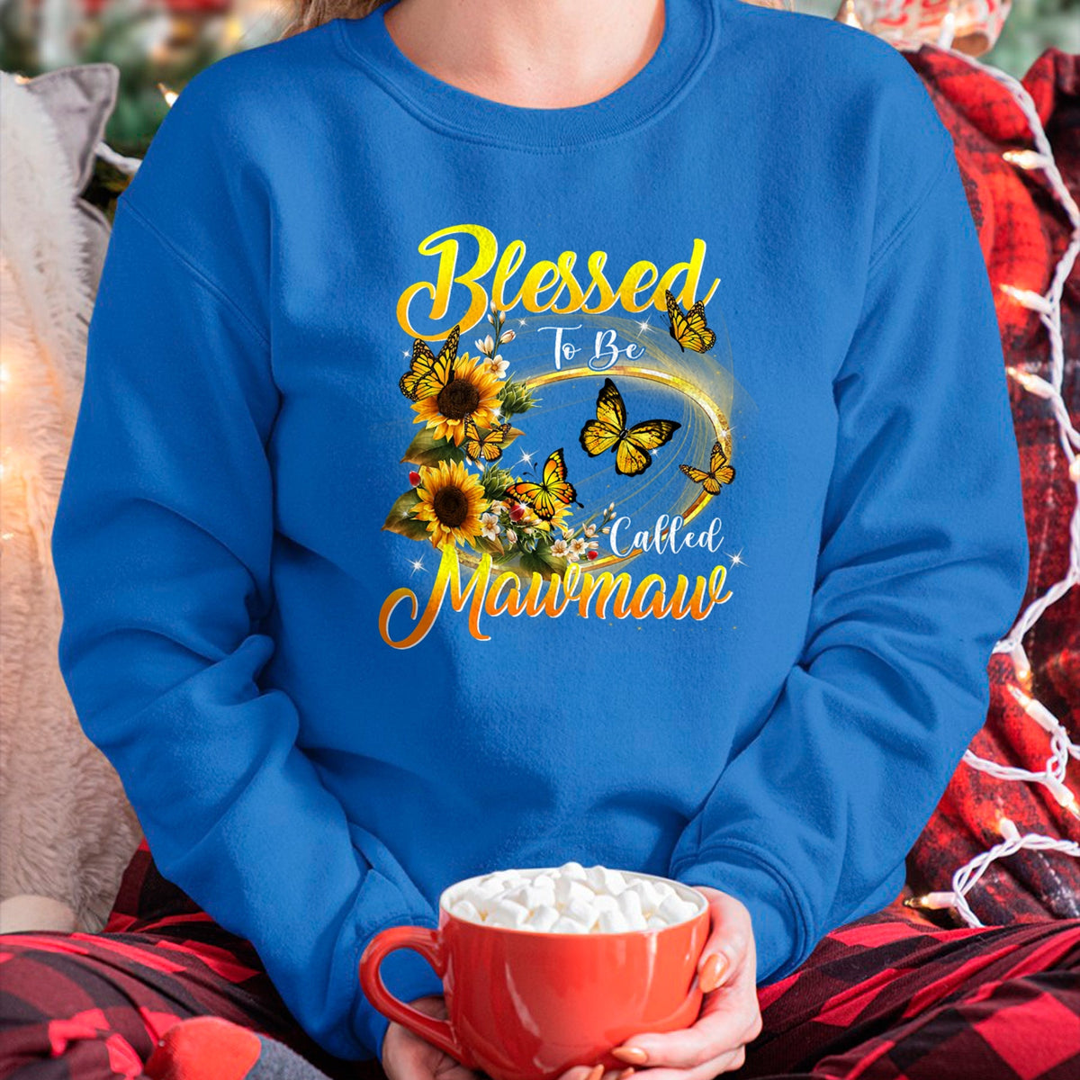 Best Grandma Shirt, Proud Grandma Unisex T-Shirt/Hoodie/Sweatshirt HLT00 - Blessed to be called Mawmaw Shirt Sunflower Lovers Grandma T-Shirt