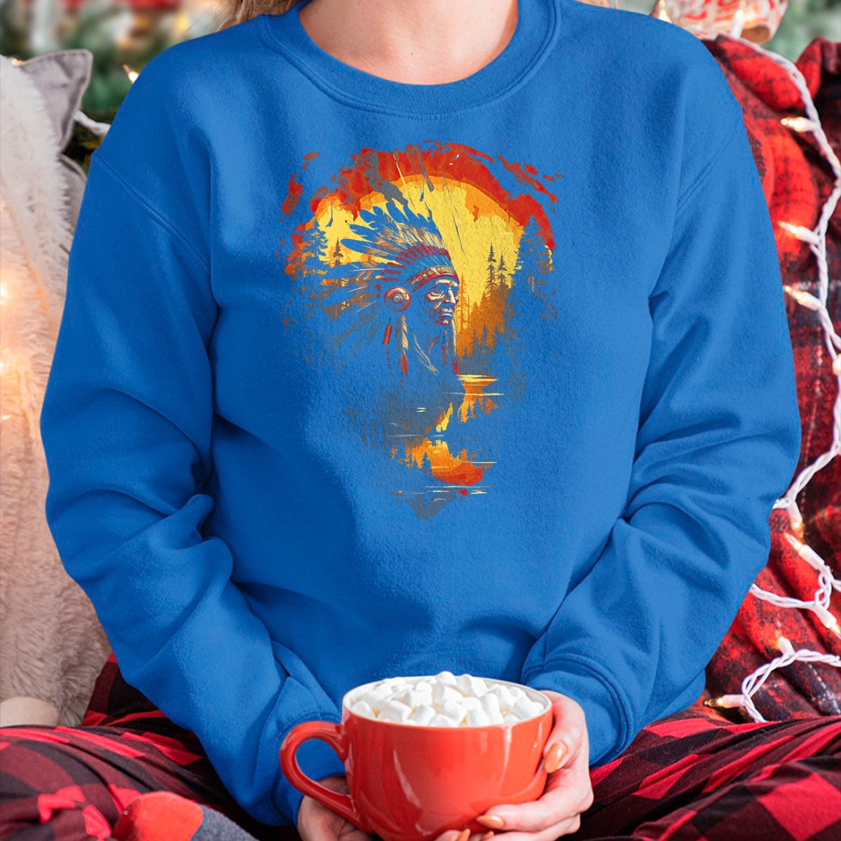 Native American T-Shirts, Vintage Native American Unisex T-Shirt/Hoodie/Sweatshirt HLT00 - Native American Heritage Chief T-Shirt (3)