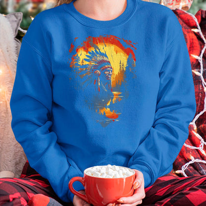 Native American T-Shirts, Vintage Native American Unisex T-Shirt/Hoodie/Sweatshirt HLT00 - Native American Heritage Chief T-Shirt (3)