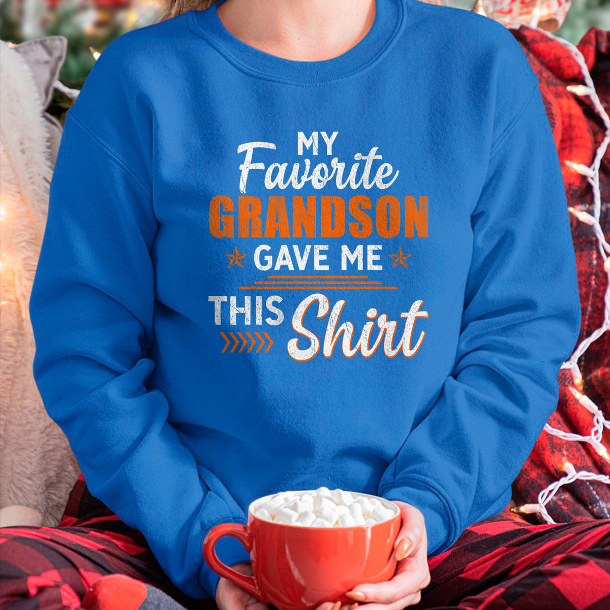 Best Grandpa Shirt, Proud Grandpa Unisex T-Shirt/Hoodie/Sweatshirt HLT00 - My Favorite Grandson Gave Me This Shirt Funny Grandpa T-Shirt