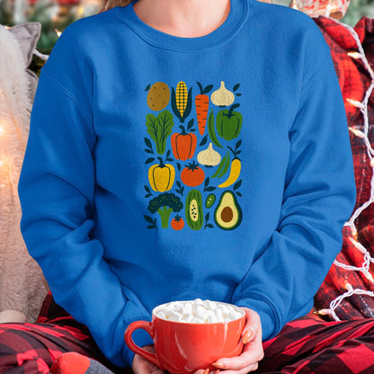 Best Farmer Life Shirt, Funny Farmer UnisexT-Shirt/Hoodie/Sweatshirt HLT00 - Retro Vegetable Garden Pattern Veggie Farmer Market Vegan Long Sleeve T-Shirt